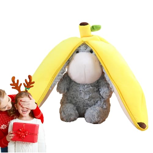 Bexdug Esel Stofftier | Bananen-Esel-Plüsch - Weiches Cartoon-Esel-Tier-Plüschspielzeug für Mädchen, Jungen, Geburtstagsgeschenk von Bexdug