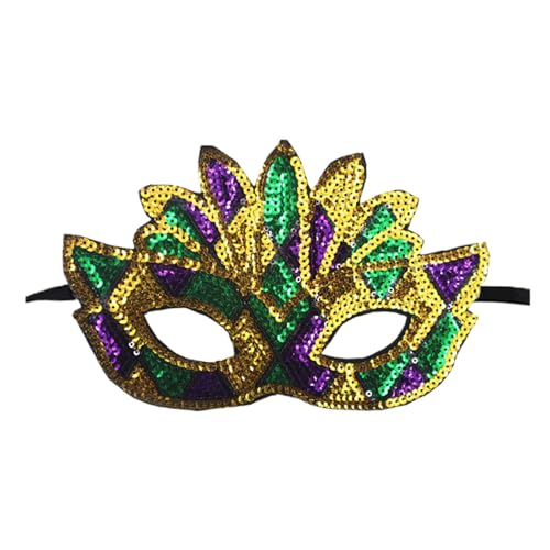 Bexdug Fancy Dress Face Cover – Pailletten-Gesichtsbedeckung aus Stoff mit elastischem Seil | Maskerade Foto Requisiten Erwachsene Gesichtsmaske für Kostümpartys Fancy Balls von Bexdug