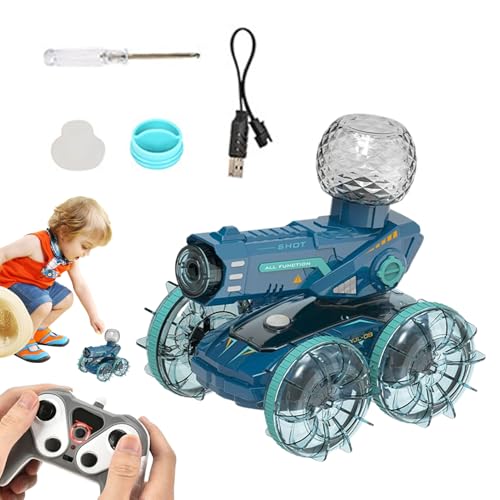 Bexdug Fernsteuerauto | RC Leuchtfahrzeug Für Land & Wasser - Fernsteuerung Mit Geschwindigkeitsregelung & Wasserspritze Für Drifting, Rennen, Klettern In Garten, Pool Und Drinnen von Bexdug