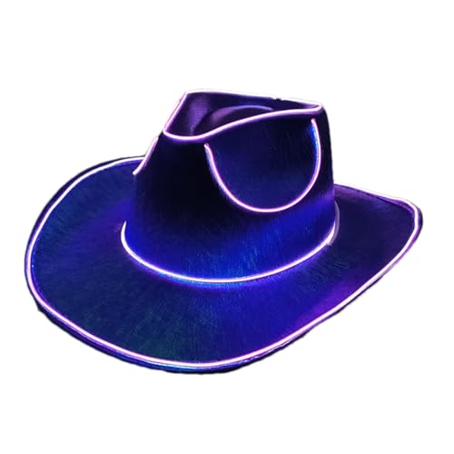 Bexdug Glitzernde Cowgirl-Hüte, neonfarbener Rancher-Hut, LED-Cowboyhut, leuchtender Cowboyhut, glitzernder Cowboyhut, leuchtender Cowboyhut, Disco-Leuchthut, Kostümzubehör für Damen und Herren Bexdug Glitzernde Cowgirl-Hüte, neonfarbener Rancher-Hut, LED-Cowboyhut, leuchtender Cowboyhut, glitzernder Cowboyhut, leuchtender Cowboyhut, Disco-Leuchthut, Kostümzubehör für Damen und Herren von Bexdug