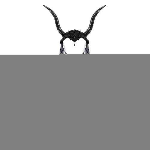 Bexdug Halloween Haarschmuck,Ziegenhörner Haarreif Mit Schleier Für Festtage - Cosplay Haarband Halloween Kostümzubehör für Themenpartys Aufführungen an Feiertagen und von Bexdug