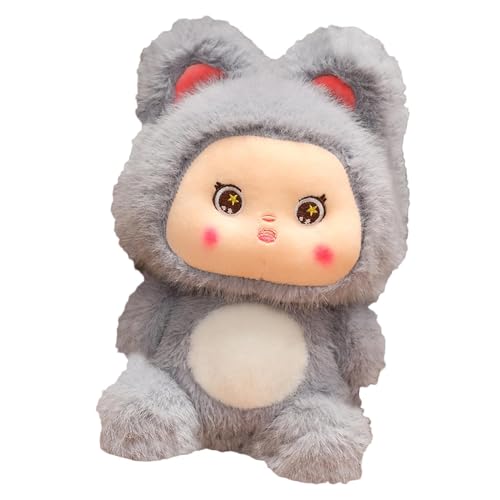 Bexdug Hasengefüllter Tier, Bunny Plüschpuppe - Weiches gefülltes Plüschspielzeug | 25 cm tragbare Hasenpuppe, entzückende Innenhäuser für Wohnzimmer, Schlafzimmer, Arbeitszimmer von Bexdug
