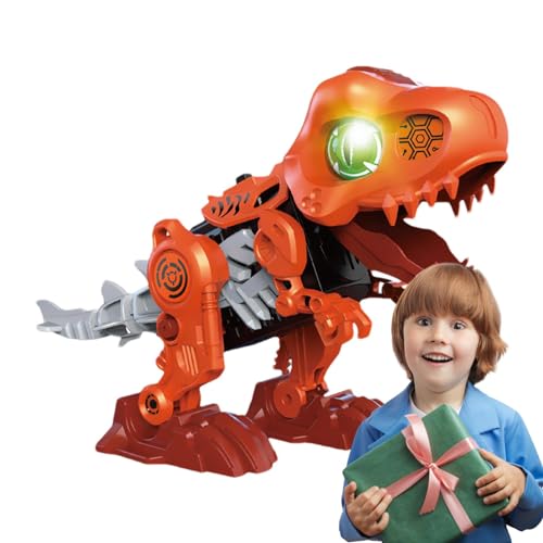 Bexdug Kleinkind-Dinosaurier-Spielzeug,Dinosaurier-Roboter,Bewegliches Dinosaurierspielzeug mit brüllenden Geräuschen | Leuchtender musikalischer Dinosaurier, Montagespielzeug, von Bexdug