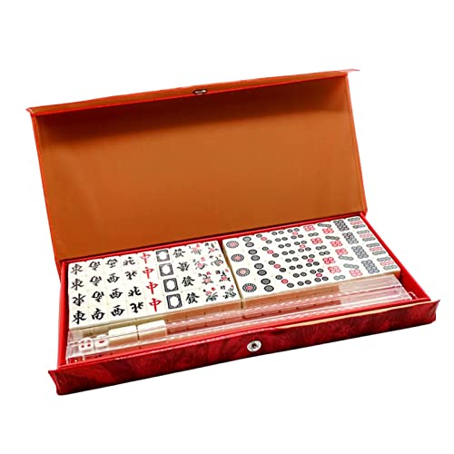 Bexdug Mini-Reise-Mahjong-Set, klassisches Mini-Mahjong-Set - Mini chinesische Mahjong-Brettspielsets | Mahjong-Brettspielsets mit Tragetasche, tragbares Mahjong-Spielset für Familie, Freunde, von Bexdug