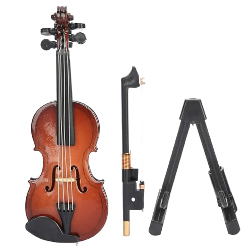 Bexdug Miniatur-Violine – Mini-Violinenfigur, Miniaturmodell mit Ständer, Sammlerstück, Puppenhausmodell für Arbeitszimmer, Schlafzimmer, Wohnzimmer Bexdug Miniatur-Violine – Mini-Violinenfigur, Miniaturmodell mit Ständer, Sammlerstück, Puppenhausmodell für Arbeitszimmer, Schlafzimmer, Wohnzimmer von Bexdug
