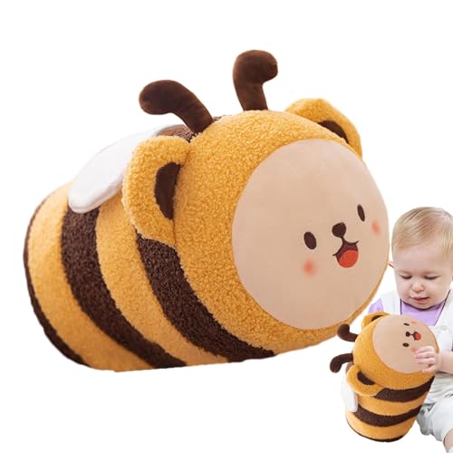 Bexdug Plüsch-Bienenspielzeug, gefüllte Bienenpuppe | Cartoon-Marienkäfer-Bienen-Plüschtiere, kuschelig,Hautfreundliches Dekokissen mit lustigem Ausdruck für Kinder und Erwachsene für Schlafzimmer, von Bexdug