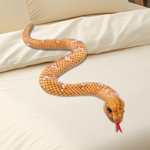 Bexdug Plüschschlange, gefüllte Schlangeplüsch | Party Cobra Streichprops - 39 Zoll ausgestopfte gefälschte Schlange Plüsch großes Cobra -Spielzeug Weihnachtsgeburtstag für Mädchen Kinder von Bexdug
