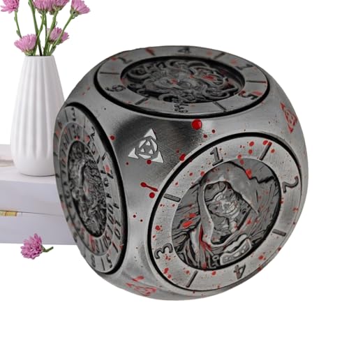 Bexdug Rollenspiel Würfel, Set Aus Metall Spinner Würfel Mit 6-Seitigen, Tragbare Gesellschaftsspiele Zubehör Für Unterhaltung Wettbewerb Freizeit Home Bar Nutzung von Bexdug