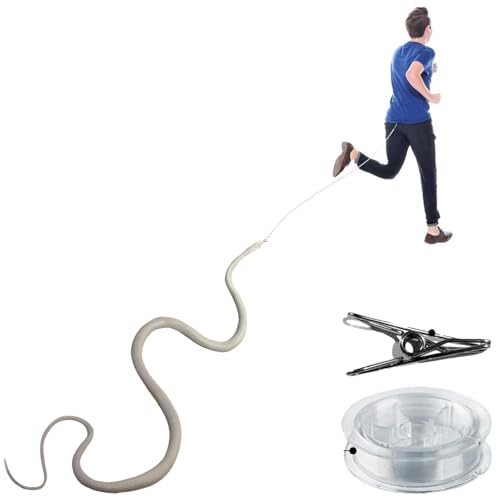 Bexdug Snake Prank with String and Clip, Clip on Snake Prank, Joke Snake on a String, Realistic Fake Snake Prank, DIY Golf Snake Prank with String and Clip, Snake Prank Never Gets Old von Bexdug