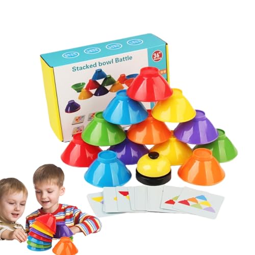 Bexdug Stapelspielzeug Für Kleinkinder - Sinnesanregendes Stapelschalen Spielset,Pädagogisches Lernspielzeug Für Zuhause, Schulen & Kindergärten Bexdug Stapelspielzeug Für Kleinkinder - Sinnesanregendes Stapelschalen Spielset,Pädagogisches Lernspielzeug Für Zuhause, Schulen & Kindergärten von Bexdug
