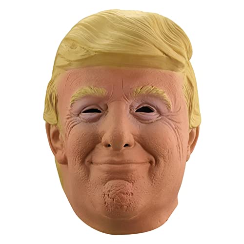 Bexdug Trump Gesichtsbedeckungen für Erwachsene - Trump Kostümparty Photo Booth Prop | Neuheit Alter Mann Cosplay Maskerade für Halloween Party, Maskerade Zubehör von Bexdug