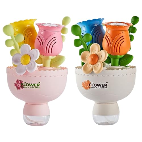 Blasenmaschine | Blumenstrauß Seifenblasenhersteller Interaktives Spielzeug - Batteriebetriebenes Spielset mit bunter Beleuchtung für draußen, perfekt für Kinder zu Halloween Geburtstag und Blasenmaschine | Blumenstrauß Seifenblasenhersteller Interaktives Spielzeug - Batteriebetriebenes Spielset mit bunter Beleuchtung für draußen, perfekt für Kinder zu Halloween Geburtstag und von Bexdug