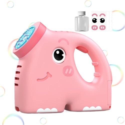 Bubble Blower Machine, automatische Bubble -Gebläse - Süße Elefantenblasengebläsermaschine Blasenblasenspielzeug - Outdoor -Spielzeug mit Blasenlösung, batteriebetrieben, tragbar für, Mädchen, von Bexdug