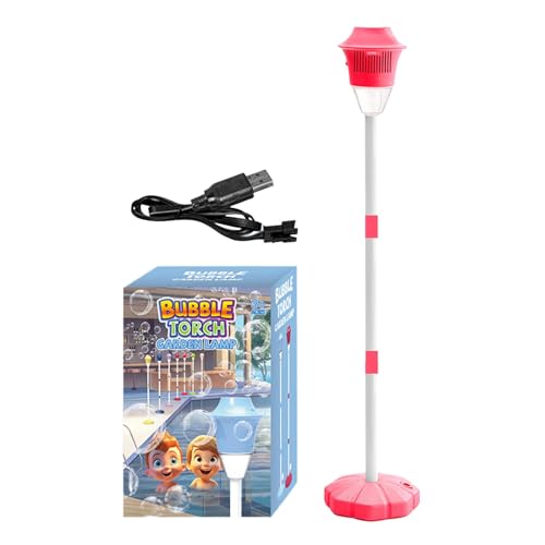 Bubble Torch Gartenlampe, Bubble Machine mit Lichtern und Musik | Kinderfreundliche automatische Bubble-Torch mit Lichtern und Musik | Spielzeugmaschine im Freien für Kinder Mädchen Geburtstag von Bexdug