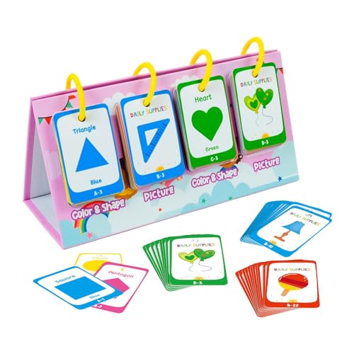 -Flash -Karten, Flash -Karten für Lernen - 96x Formfarbe Farbanpassung Flash Cards | Klassenzimmer doppelseitiges kognitives Entwicklungsspiel für Kinder im Vorschulalter von Bexdug