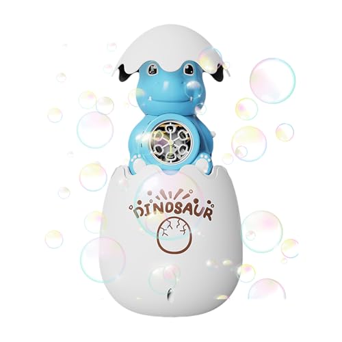 Kinder Seifenblasenmaschine | Dinosaurier-Ei LED Blasgerät | Interaktiver Tragbarer Seifenblasenautomat Für Outdoor Gartenpartys Geburtstage Ostern Weihnachten Strandaktivitäten von Bexdug