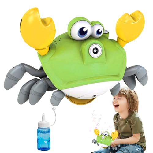 Kinder Seifenblasenmaschine - Tanzende Krabbe Seifenblasen-Spielzeug | Interaktive Seifenblasenmaschine Mit Licht Und Musik Für Draußen von Bexdug