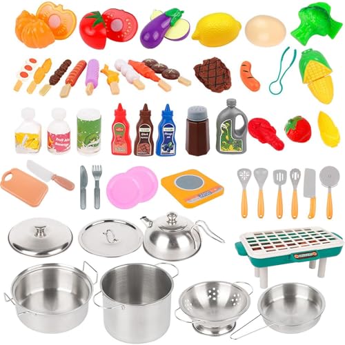 Küchenspielzeug - Frühkindliches Lern-Rollenspiel,Küchenspielzeug Set Mit Lebensmitteln Zur Feinmotorik Förderung Für Mädchen Kindergarten Vorschule Zuhause Küchenspielzeug - Frühkindliches Lern-Rollenspiel,Küchenspielzeug Set Mit Lebensmitteln Zur Feinmotorik Förderung Für Mädchen Kindergarten Vorschule Zuhause von Bexdug