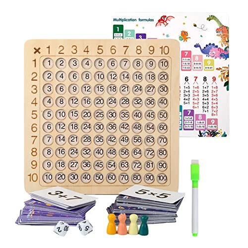 Multiplication Board Multiplication Board, 1 x 1 Board Game, Montessori Children's Counting Toy, Number Learning Game with Tasks, Educational Toy for Children, Multiplication Game von Bexdug
