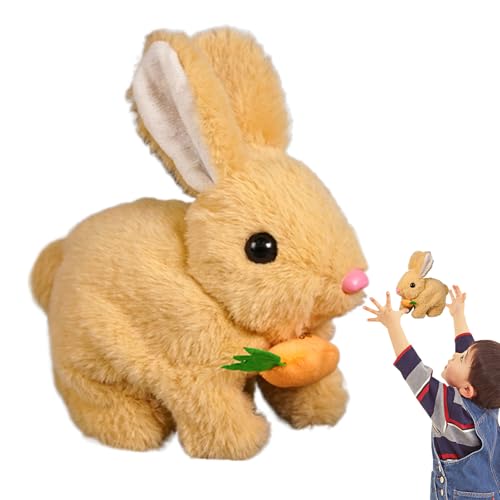My Realistic Bunny Toy, Interactive Rabbit Toy, Rabbit Cuddly Toy, , Easter Robot Rabbit Toys Plush Toy, Cute Fabric Rabbit, Jumping, Twitching, And Shaking Ears, Easter Bunny Plush Toy For Easter von Bexdug