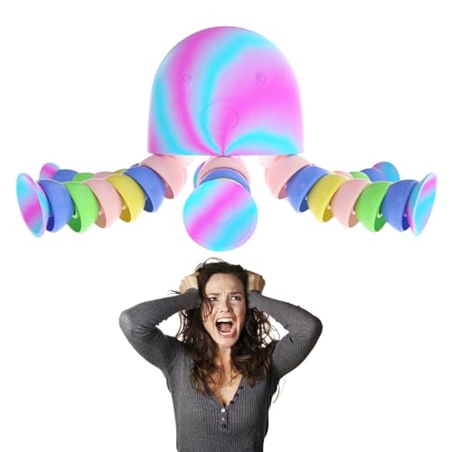 Oktopus Stressball,Lustige Stressbälle mit LED-Licht | Inspirierendes Kinderspielzeug,, Quetschspielzeug zum Stressabbau, Erwachsene, Kinder Bexdug von Bexdug