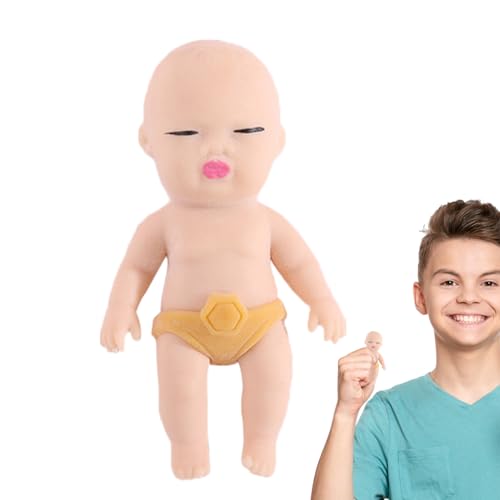 Quetsch-Stress-Puppe,Weiche lebensechte Babypuppe | Squish Fidget Toys zur Dekompressionssimulation, lustige Geschenke für Freunde Bexdug von Bexdug