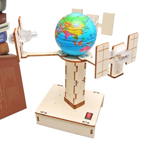 Wissenschaftliche Modellkits für Kinder, Wissenschaftsexperiment -Kit - Holz Satellitenmodellhersteller Set,Handhandwerk Baubaugruppe Projekt Toys Kits für Kinder Kleinkind Teenager Girl Boy von Bexdug