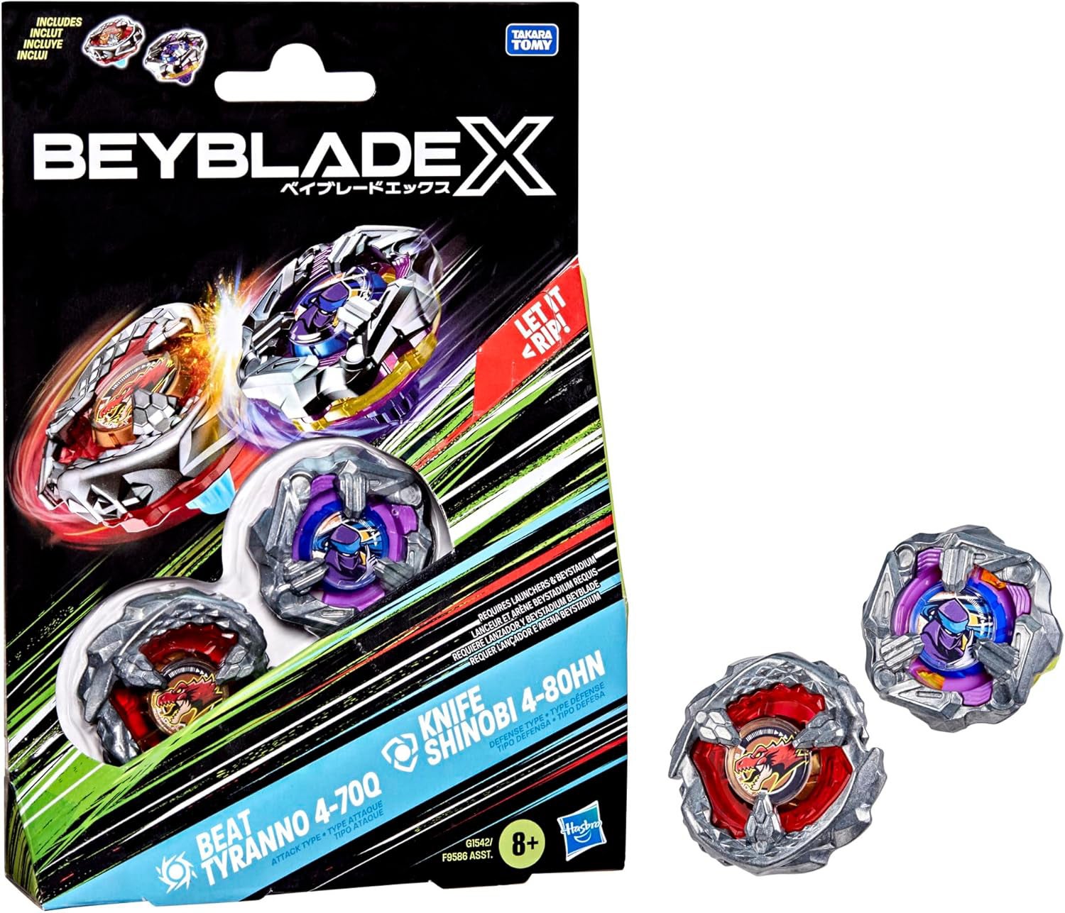 Beyblade Beat Tyranno & Knife Shinobi Spinner 2er-Pack Beyblade Beat Tyranno & Knife Shinobi Spinner 2er-Pack von Beyblade
