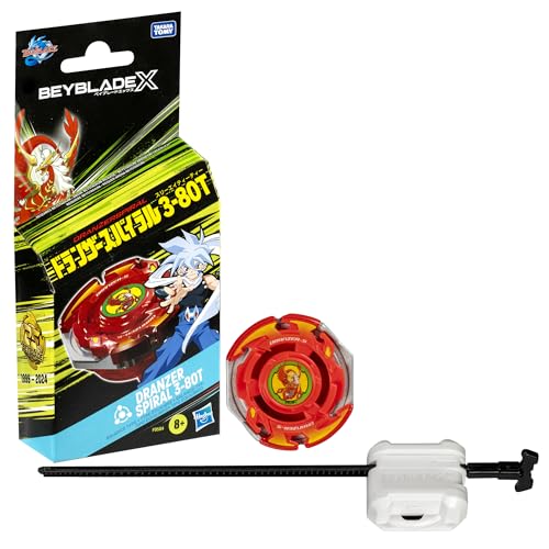 Beyblade X Dranzer Spiral 3-80T Jahrestag X-Over Balance Typ Rechtsdrehendes Top und Launcher; Beste Spielzeuge für Jungen und Mädchen ab 8 Jahren von Beyblade