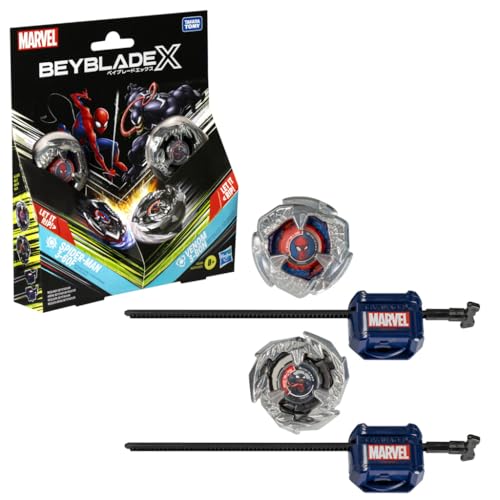 Beyblade X Multipack Zusammenarbeit mit Marvel, Set Spider-Man 3-60F vs. Venom 3-80N Beyblade X Multipack Zusammenarbeit mit Marvel, Set Spider-Man 3-60F vs. Venom 3-80N von Beyblade