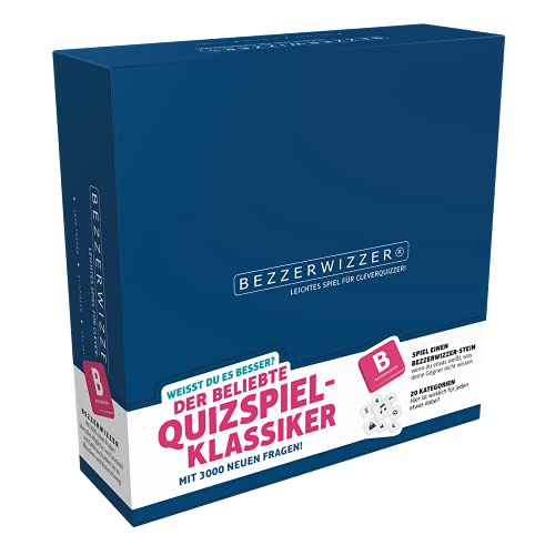 Bezzerwizzer Studio, BEZZERWIZZER Quiz- und Partyspiel, 2+ Spieler, Ab 15+ Jahren, 45 Minuten, 3.000 Fragen in 20 Kategorien, Taktik & Wissen testen, Perfekt für Familie & Freunde, Deutsch von Bezzerwizzer Studio