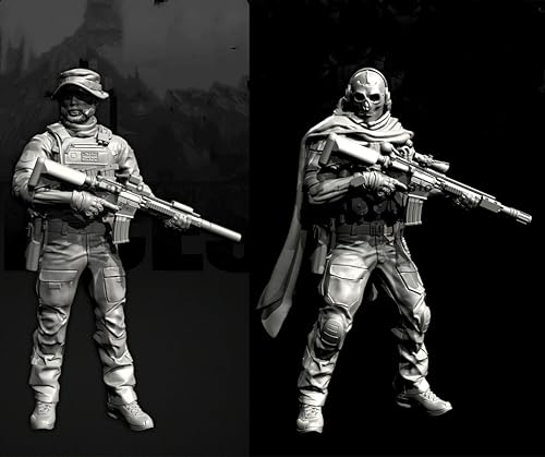 Bhowsa 1/35 Europäischer Kommandosoldat Resin-Modellbausatz Unbemaltes und unmontiertes Resin-Modell (2 Figuren) // e7c6J1 von Bhowsa