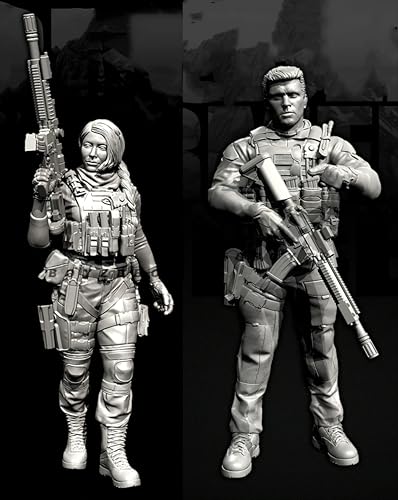 Bhowsa 1/35 Europäischer Kommandosoldat Resin-Modellbausatz Unbemaltes und unmontiertes Resin-Modell (2 Figuren) // e7c6J10 von Bhowsa