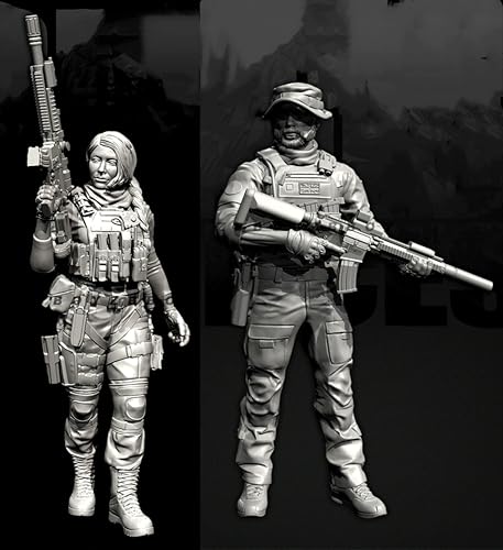 Bhowsa 1/35 Europäischer Kommandosoldat Resin-Modellbausatz Unbemaltes und unmontiertes Resin-Modell (2 Figuren) // e7c6J11 von Bhowsa