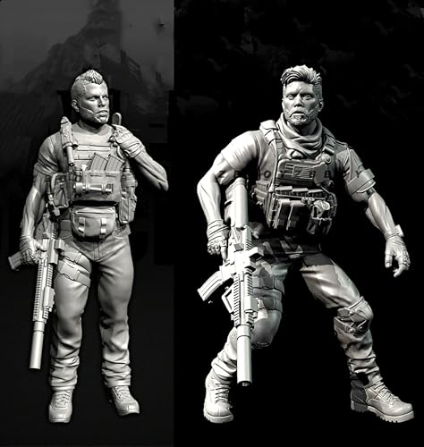 Bhowsa 1/35 Europäischer Kommandosoldat Resin-Modellbausatz Unbemaltes und unmontiertes Resin-Modell (2 Figuren) // e7c6J12 von Bhowsa