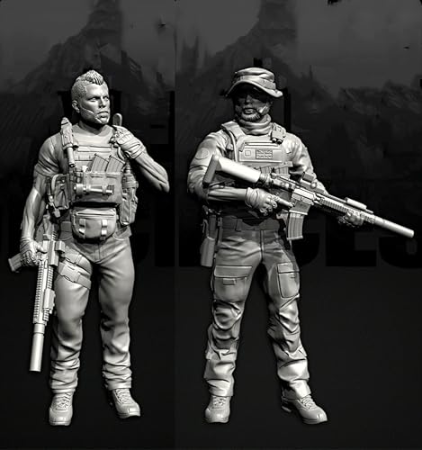 Bhowsa 1/35 Europäischer Kommandosoldat Resin-Modellbausatz Unbemaltes und unmontiertes Resin-Modell (2 Figuren) // e7c6J14 von Bhowsa