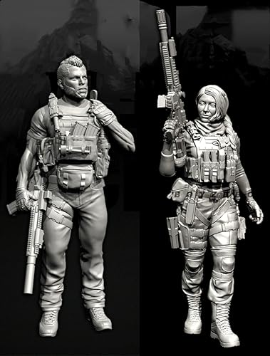 Bhowsa 1/35 Europäischer Kommandosoldat Resin-Modellbausatz Unbemaltes und unmontiertes Resin-Modell (2 Figuren) // e7c6J15 von Bhowsa