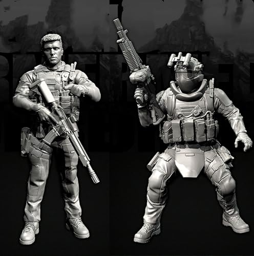 Bhowsa 1/35 Europäischer Kommandosoldat Resin-Modellbausatz Unbemaltes und unmontiertes Resin-Modell (2 Figuren) // e7c6J18 von Bhowsa