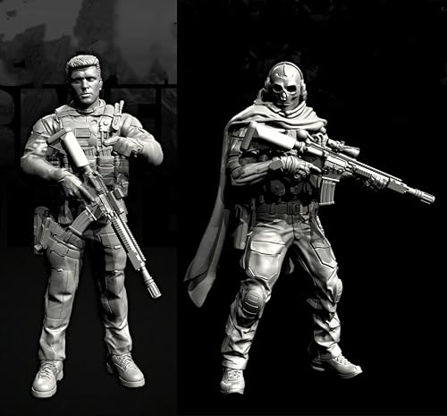 Bhowsa 1/35 Europäischer Kommandosoldat Resin-Modellbausatz Unbemaltes und unmontiertes Resin-Modell (2 Figuren) // e7c6J2 von Bhowsa
