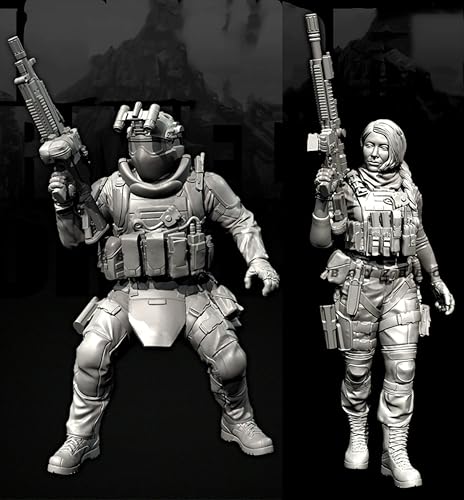 Bhowsa 1/35 Europäischer Kommandosoldat Resin-Modellbausatz Unbemaltes und unmontiertes Resin-Modell (2 Figuren) // e7c6J20 von Bhowsa