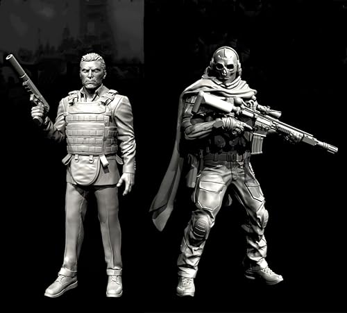 Bhowsa 1/35 Europäischer Kommandosoldat Resin-Modellbausatz Unbemaltes und unmontiertes Resin-Modell (2 Figuren) // e7c6J22 von Bhowsa