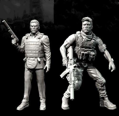 Bhowsa 1/35 Europäischer Kommandosoldat Resin-Modellbausatz Unbemaltes und unmontiertes Resin-Modell (2 Figuren) // e7c6J23 von Bhowsa