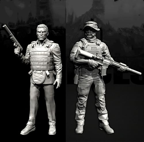 Bhowsa 1/35 Europäischer Kommandosoldat Resin-Modellbausatz Unbemaltes und unmontiertes Resin-Modell (2 Figuren) // e7c6J26 von Bhowsa