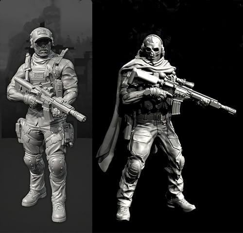 Bhowsa 1/35 Europäischer Kommandosoldat Resin-Modellbausatz Unbemaltes und unmontiertes Resin-Modell (2 Figuren) // e7c6J28 von Bhowsa