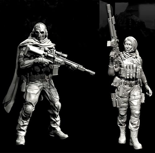 Bhowsa 1/35 Europäischer Kommandosoldat Resin-Modellbausatz Unbemaltes und unmontiertes Resin-Modell (2 Figuren) // e7c6J3 von Bhowsa