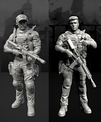 Bhowsa 1/35 Europäischer Kommandosoldat Resin-Modellbausatz Unbemaltes und unmontiertes Resin-Modell (2 Figuren) // e7c6J30 von Bhowsa