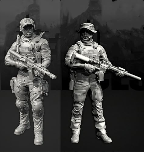 Bhowsa 1/35 Europäischer Kommandosoldat Resin-Modellbausatz Unbemaltes und unmontiertes Resin-Modell (2 Figuren) // e7c6J31 von Bhowsa