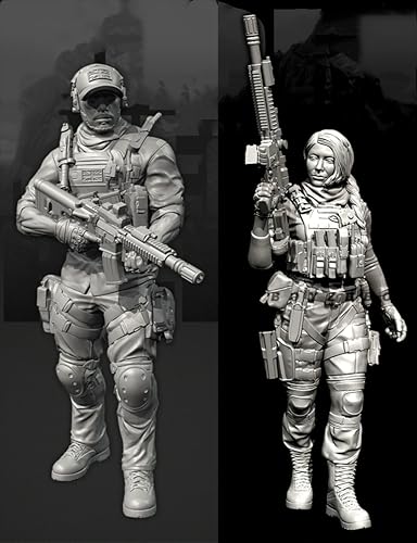 Bhowsa 1/35 Europäischer Kommandosoldat Resin-Modellbausatz Unbemaltes und unmontiertes Resin-Modell (2 Figuren) // e7c6J32 von Bhowsa