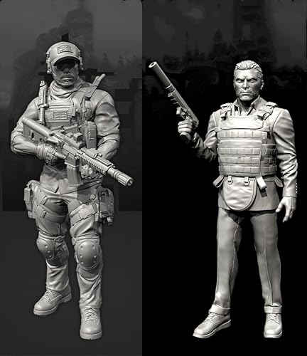 Bhowsa 1/35 Europäischer Kommandosoldat Resin-Modellbausatz Unbemaltes und unmontiertes Resin-Modell (2 Figuren) // e7c6J35 von Bhowsa