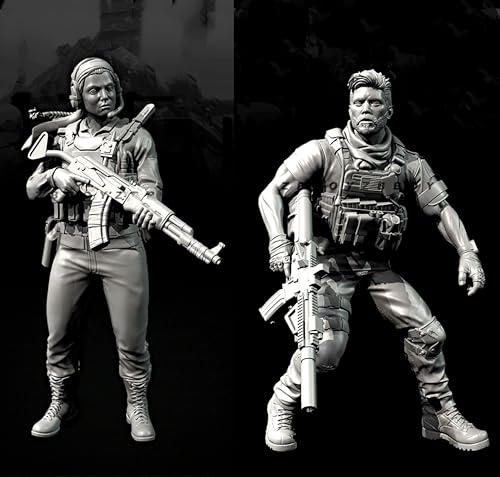 Bhowsa 1/35 Europäischer Kommandosoldat Resin-Modellbausatz Unbemaltes und unmontiertes Resin-Modell (2 Figuren) // e7c6J37 von Bhowsa